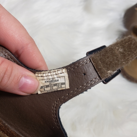 Oshkosh B'gosh tan buckle suede shoes - Picture 9 of 9